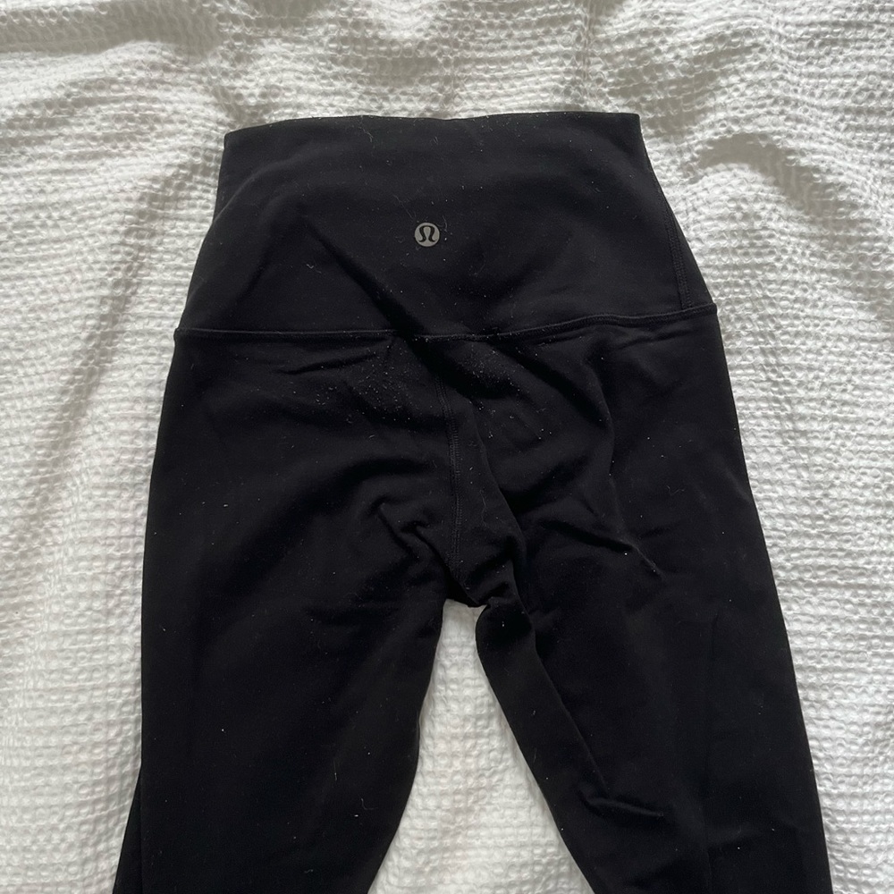 Lulu lemon cropped black Wunder under legging